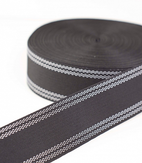 1" Or 25mm Petersham Black 25 Mtr Roll - Click Image to Close